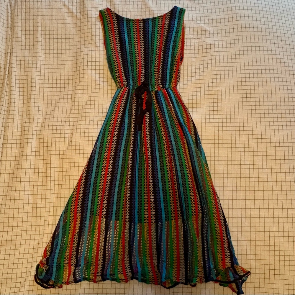 Anthropologie Eva Franco Midi Multicolored Crochet Dress